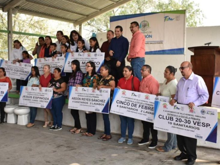 Benefician a escuelas con sanitarios Benefician a escuelas con sanitarios