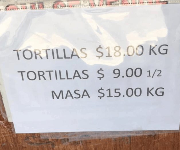 Se une Kg.de tortilla a la escalada de precios