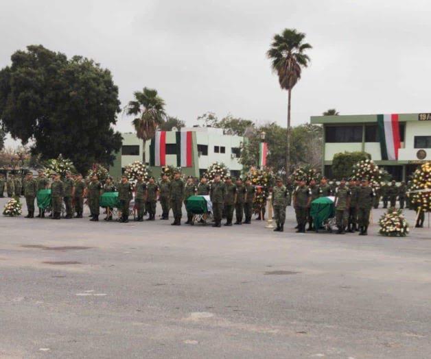 Emotiva despedida a militares fallecidos