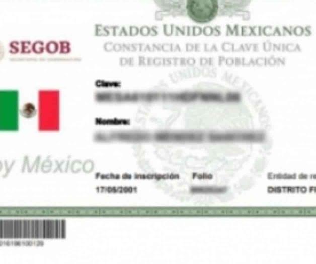 Renapo anuncia restablecimiento de CURP Renapo anuncia restablecimiento de CURP