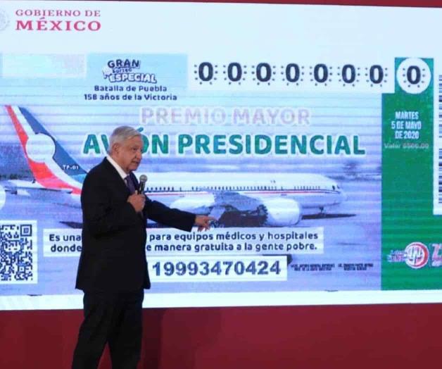 ‘Oficializa’ AMLO rifa del avión presidencial