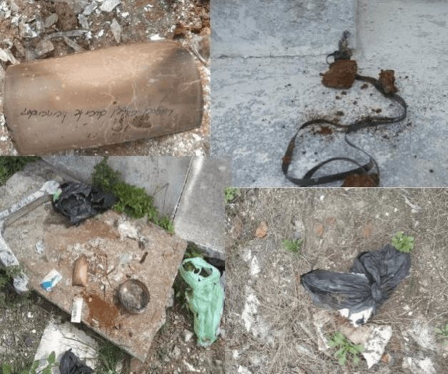 Encuentran hechicería en cementerio