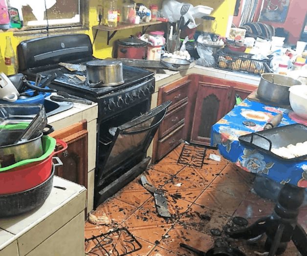 Le explota el horno de la estufa al encenderlo