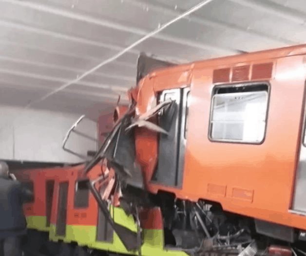 Chocan trenes de metro Tacubaya; hay 41 heridos y un muerto