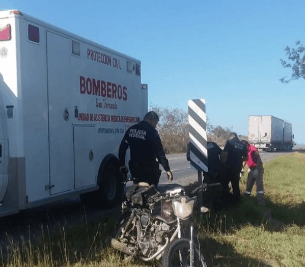 Motociclista lesionado al derrapar su vehículo