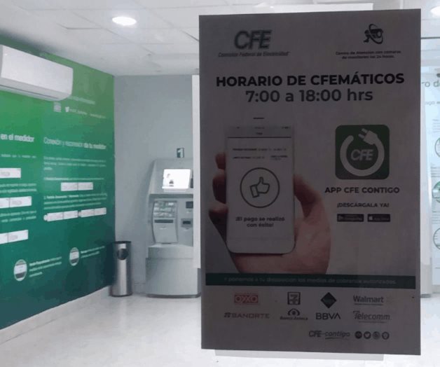 Modifica la CFE el horario de cajeros