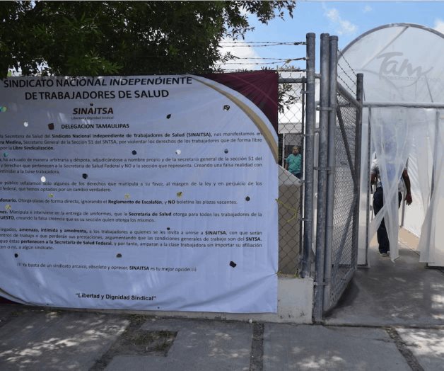 Trabajan bajo protesta en el Centro de Salud