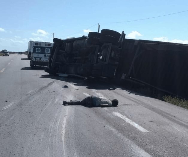 Tráiler atropella y mata a ciclista