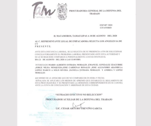 Citan a representantes de la empresa Selecta Citan a representantes de la empresa Selecta