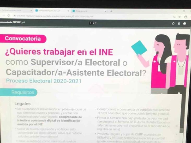 Ofrece INE hasta 13 mil pesos en vacantes de supervisión electoral Ofrece INE hasta 13 mil pesos en vacantes de supervisión electoral