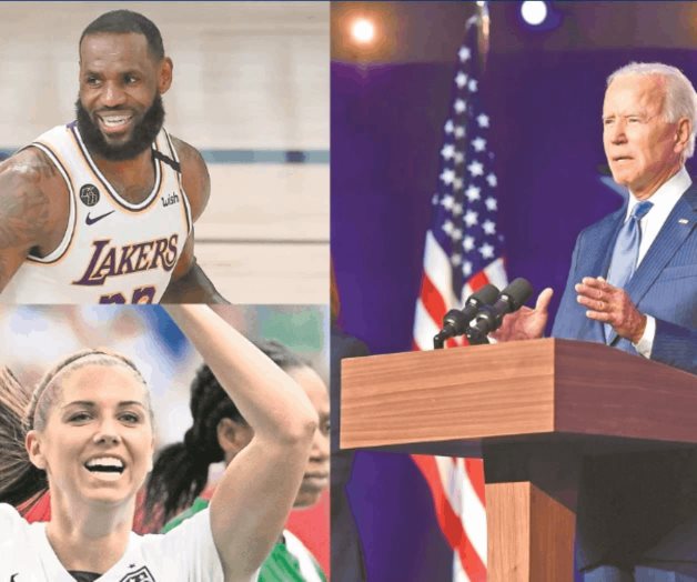 LeBron James encabeza reacciones de deportistas ante triunfo de Joe Biden LeBron James encabeza reacciones de deportistas ante triunfo de Joe Biden