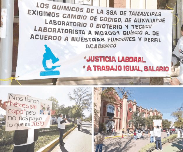 Demandan químicos pago justo