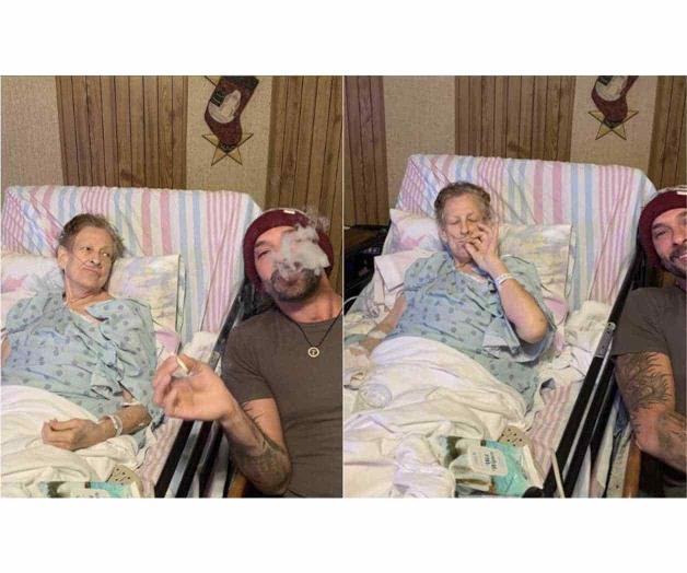 Abuela pasa últimas horas de vida fumando marihuana con su nieto