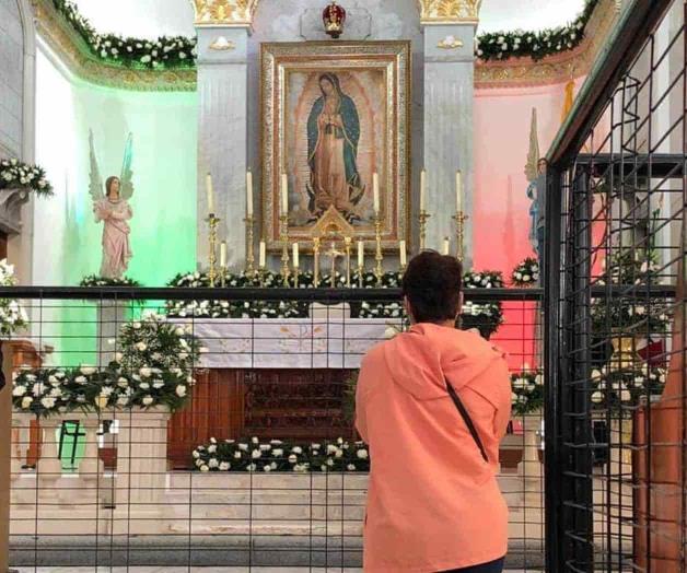 Colocan vallas metálicas en interior de templo de Guadalupe