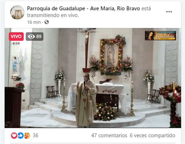 Celebran a Virgen de Guadalupe siguiendo protocolos sanitarios