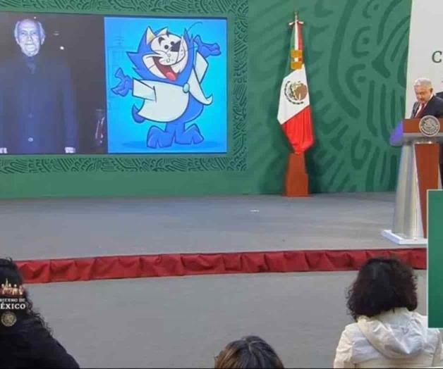 Pasa caricaturas en mañanera y recuerda a El Tata