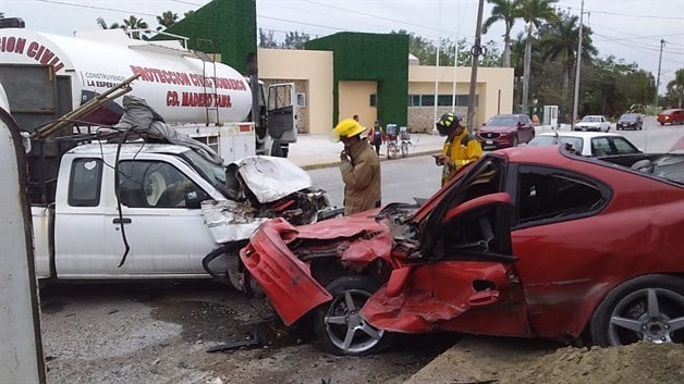 Choque múltiple en Madero