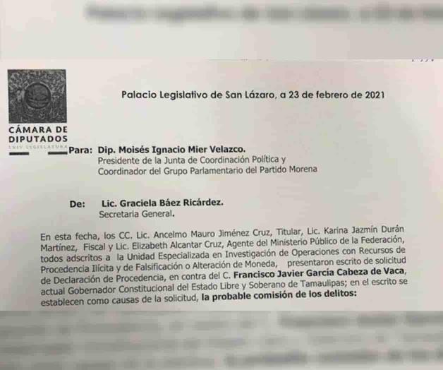 FGR pide desafuero de Cabeza de Vaca; Es embestida política, revira el gobernador