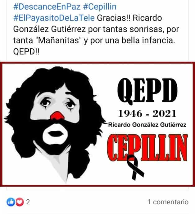 Lamentan reynosenses Fallecimiento de Cepillín
