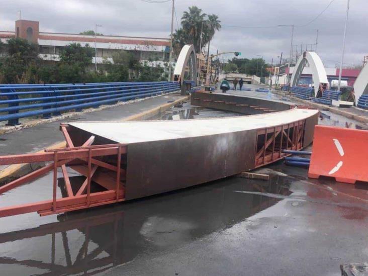 Desmienten caída de estructura en puente Desmienten caída de estructura en puente
