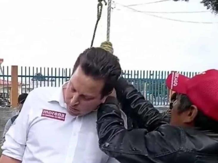 Tzotziles le ponen la soga a candidato por no cumplir Tzotziles le ponen la soga a candidato por no cumplir