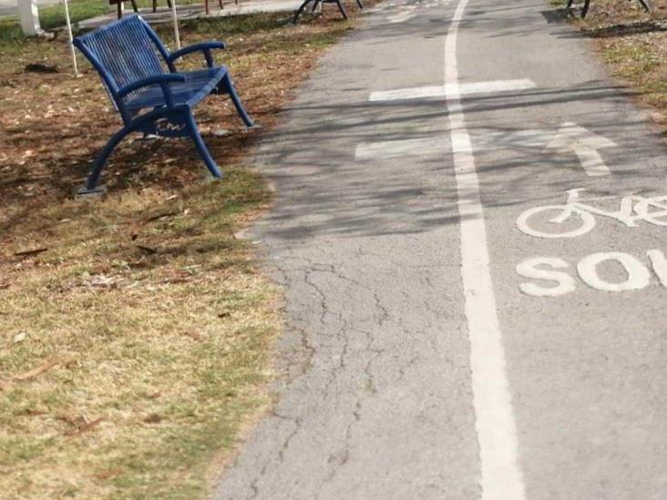 Evidente deterioro en tramos de la ciclopista Evidente deterioro en tramos de la ciclopista