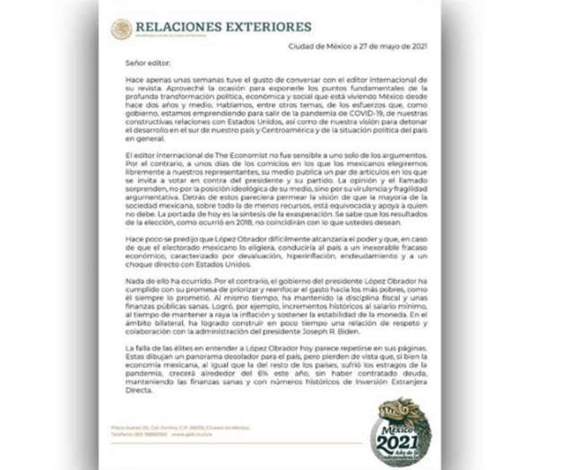 Portada de The Economist, síntesis de exasperación: Marcelo Ebrard