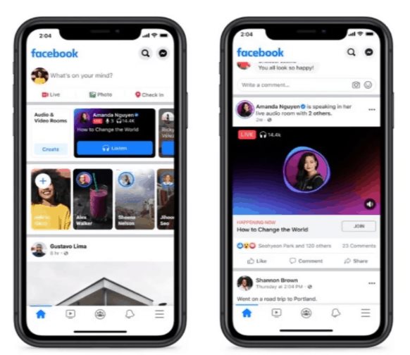 Facebook apuesta por salas de audio y podcast