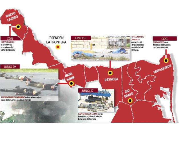 Combaten cárteles en la Ribereña: 9 muertos Combaten cárteles en la Ribereña: 9 muertos