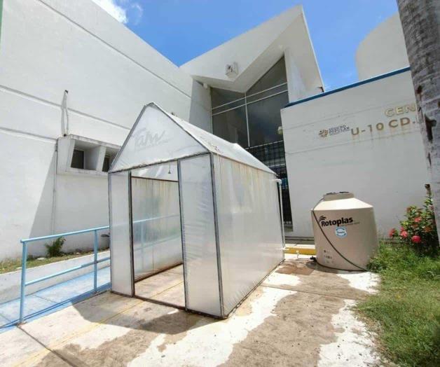 Dejan sin bomba túnel sanitizante