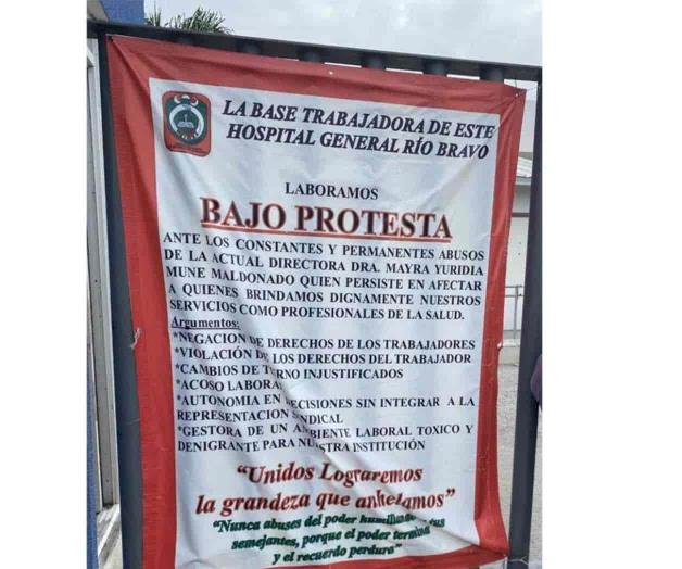 Protestan empleados del Hospital General Protestan empleados del Hospital General