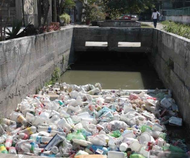 Tapan drenes con desechos Tapan drenes con desechos