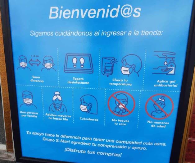 Protegen comercios contra Coronavirus a la clientela Protegen comercios contra Coronavirus a la clientela