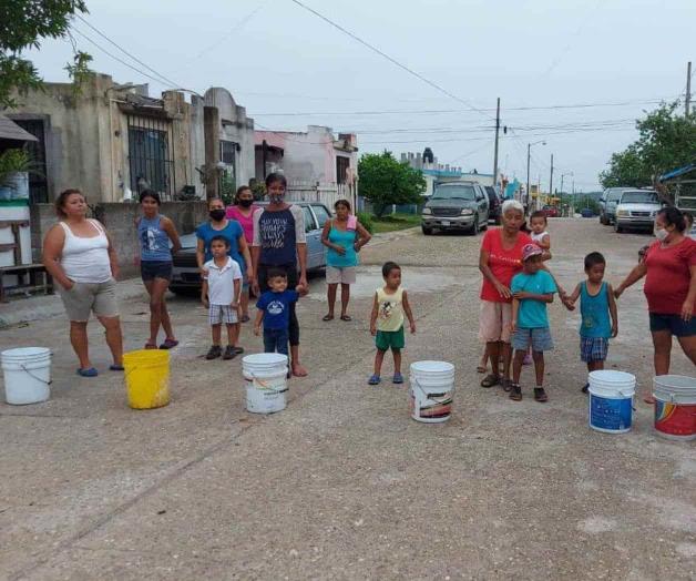 Protestan en Altamira por falta de agua Protestan en Altamira por falta de agua