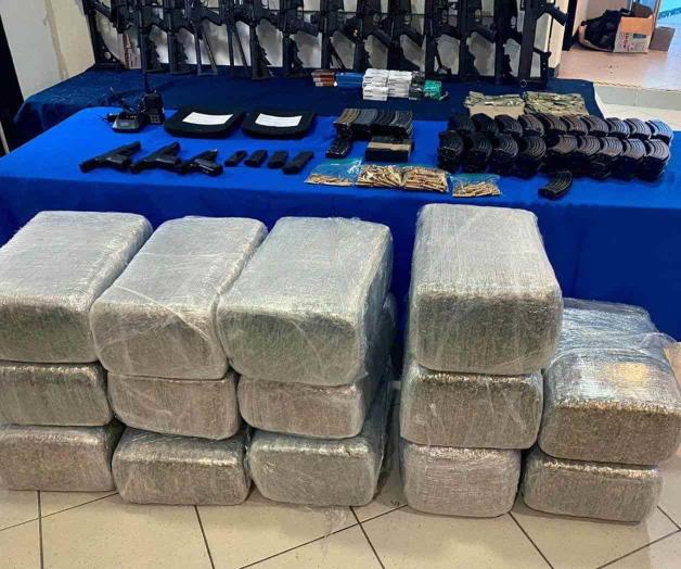 Decomisan GOPES droga y arsenal en Río Bravo Decomisan GOPES droga y arsenal en Río Bravo