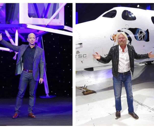 Viajan al espacio en sus cohetes Viajan al espacio en sus cohetes