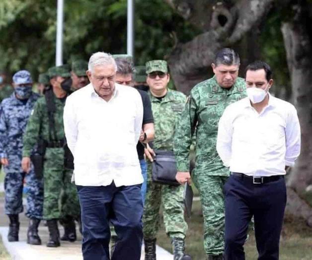 Supervisa AMLO tramos del Tren Maya en Yucatán