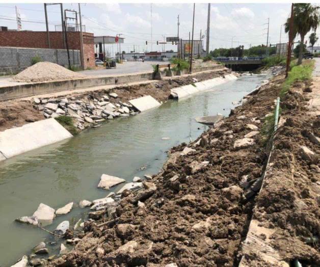 Dañan lluvias el bordo del dren de las mujeres Dañan lluvias el bordo del dren de las mujeres