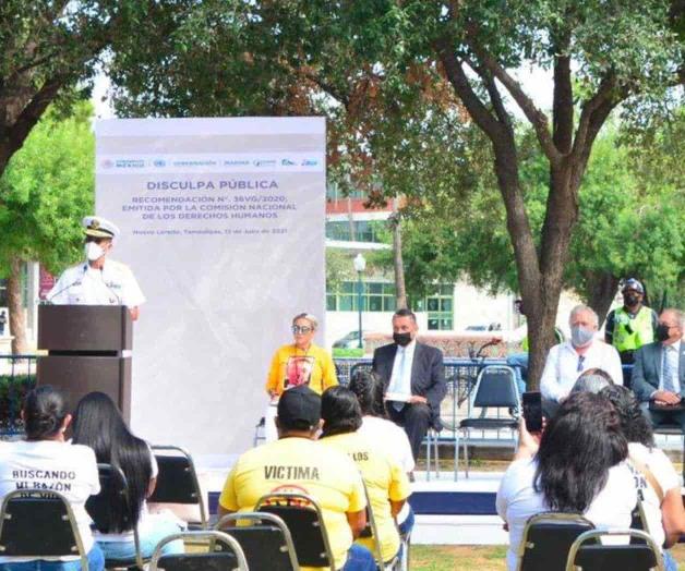 Realiza Marina disculpas públicas por desaparición forzada en Nuevo Laredo Realiza Marina disculpas públicas por desaparición forzada en Nuevo Laredo