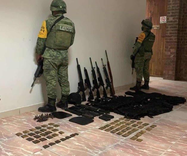 Decomisa la Sedena arsenal en Matamoros Decomisa la Sedena arsenal en Matamoros