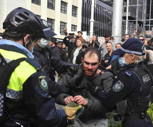 Protestas contra encierros de coronavirus en Australia Protestas contra encierros de coronavirus en Australia