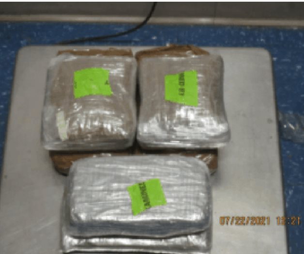 Confisca la Aduana 14 libras de heroína