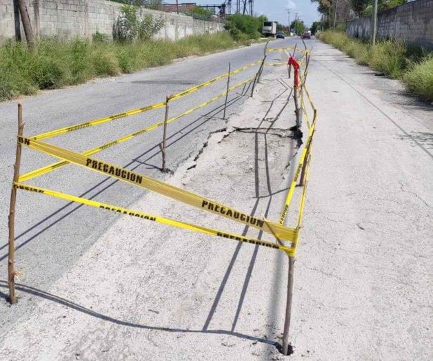 Señalizan socavones en Los Portales, aparecen más