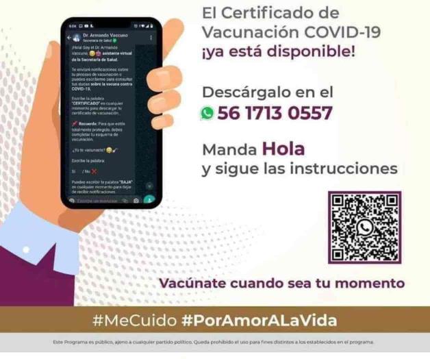 Piden descargar el carnet de vacunas Piden descargar el carnet de vacunas