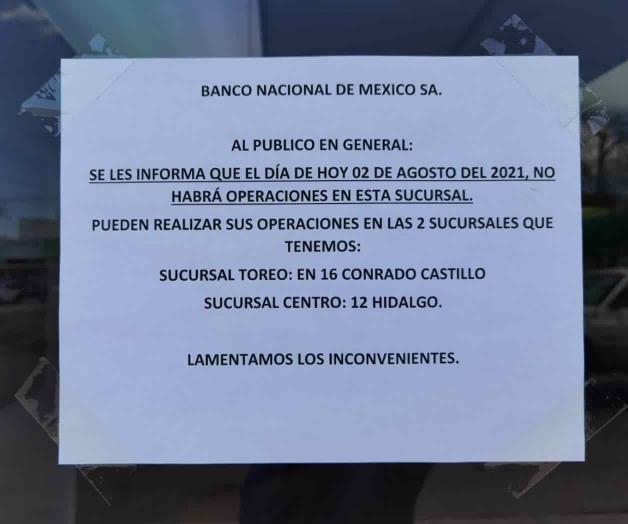 Confirman brote de Covid en sucursal bancaria; cierran temporalmente