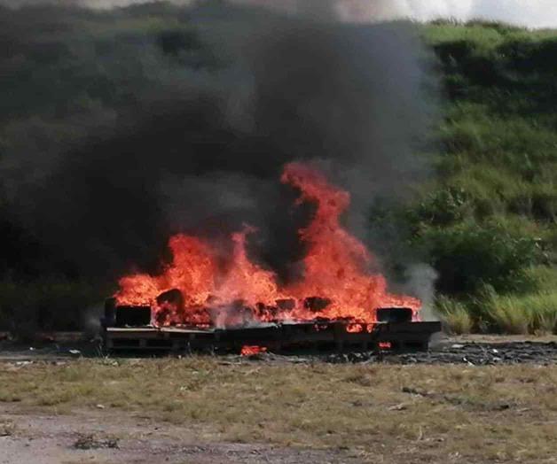 Incinera Sedena droga incautada