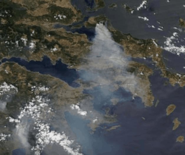 Enorme incendio en isla de Grecia cumple 7 días