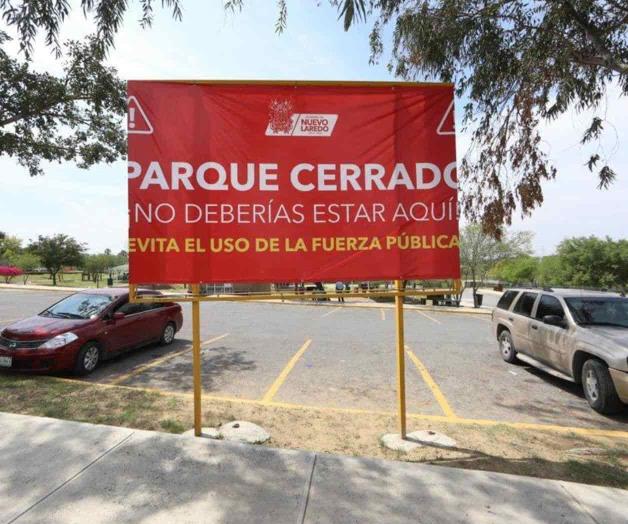 Cierra Nuevo Laredo sus parques y plazas