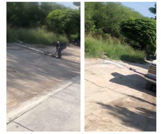 Bombea contenido de su fosa séptica a la calle Juárez Bombea contenido de su fosa séptica a la calle Juárez