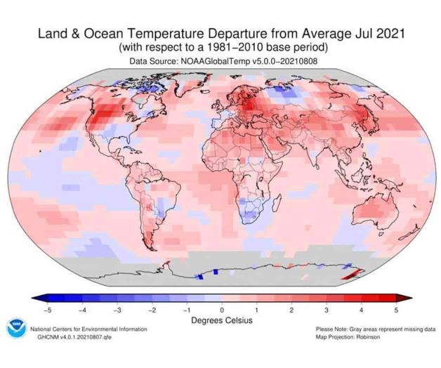 Julio, el más caluroso